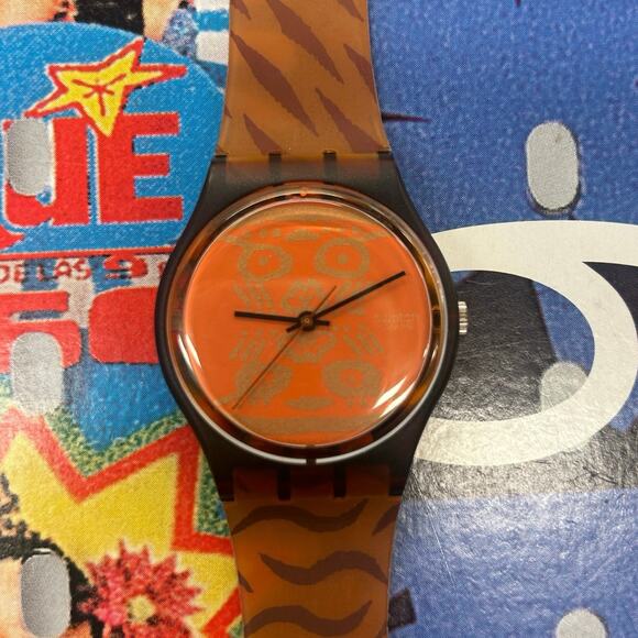 Swatch Watch SKIN PRINT GF103 1993 Standard Gents New old stock
